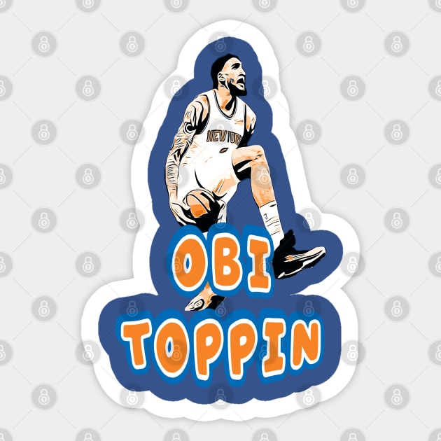 Obi Toppin NY Knicks Sticker by IronLung Designs